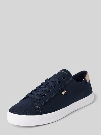 Tommy Hilfiger Lage sneakers met metallic garnering bij de hiel Marineblauw - 1