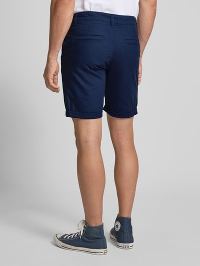 Blend Korte chino van linnenmix Donkerblauw - 5