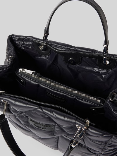 Emporio Armani Shopper mit Steppnähten Modell 'MYEA' Black 5