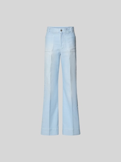 Victoria Beckham Wide Fit Jeans mit aufgesetzten Taschen Hellblau 2