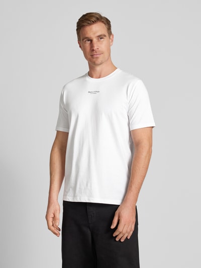 Marc O'Polo Regular Fit T-Shirt aus reiner Baumwolle Weiss 4