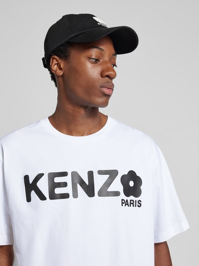 Kenzo T-Shirt mit Label-Print Weiss 3