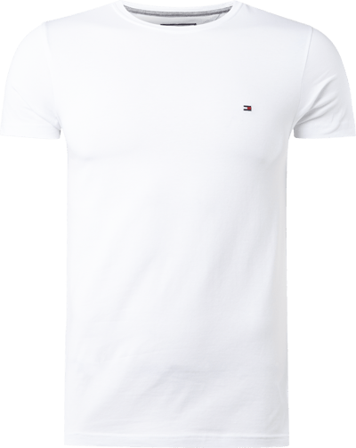 Tommy Hilfiger Slim Fit T-Shirt mit Rundhalsausschnitt Weiss 5