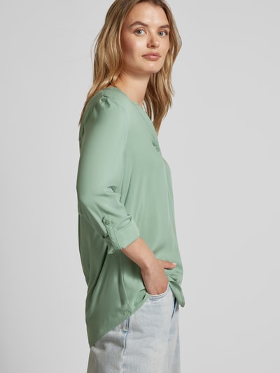 Christian Berg Woman Blouse met serafinohals Rietgroen - 3