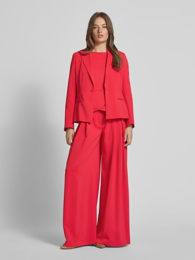 Marc Cain Bluse mit Rundhalsausschnitt und rückseitigem Reißverschluss Rot 1