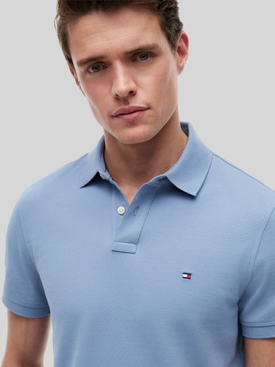 Tommy Hilfiger Regular Fit Poloshirt aus Baumwoll-Mix Hellblau 3