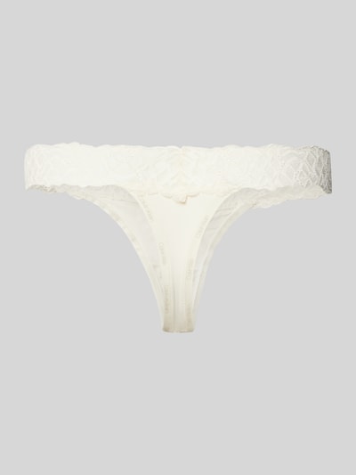 Calvin Klein Underwear String mit Spitzenbesatz Offwhite 3