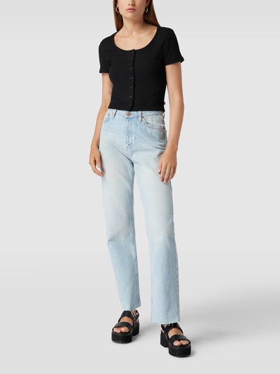 Levi's® T-Shirt in Ripp-Optik Modell 'SS RACH TOP CAVIAR' Black 1