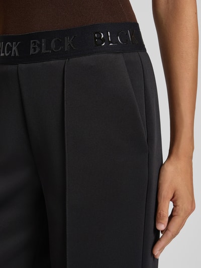 s.Oliver BLACK LABEL Straight leg broek met elastische band Zwart - 3