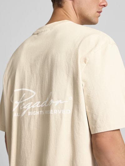 Pegador Oversized T-Shirt mit Logo-Print Modell 'PIKE' Beige 3