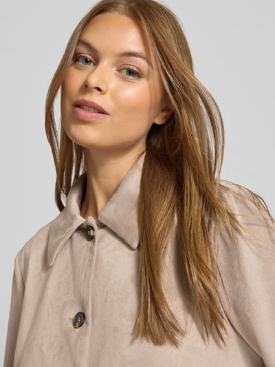 s.Oliver BLACK LABEL Regular Fit Jacke in Veloursleder-Optik Sand 3