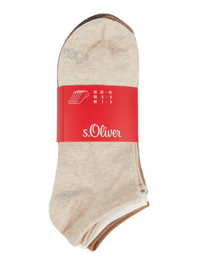 s.Oliver RED LABEL Sneakersocken mit Stretch-Anteil im 5er-Pack  Sand Melange 2