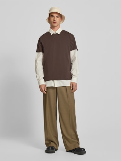 Filippa K wide fit stoffen broek van wolmix Beige - 1
