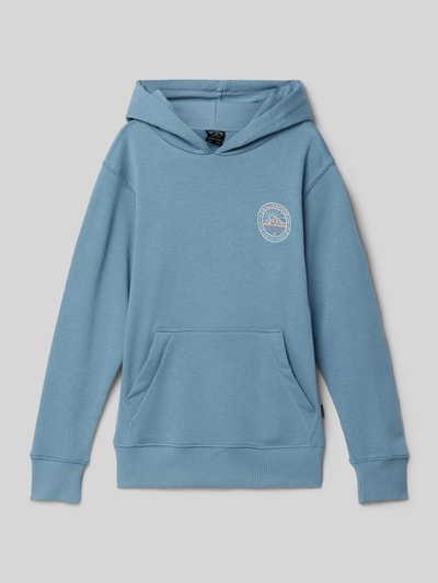 Billabong Hoodie mit Label-Motiv-Print Modell 'COMPASS' Rauchblau 1