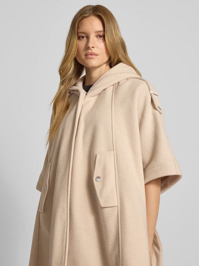 Beaumont Amsterdam Płaszcz o kroju relaxed fit z dodatkiem lnu Gliniany 3