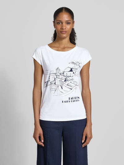 Lauren Ralph Lauren T-Shirt mit Label-Print Modell 'GRIETA' Weiss 4