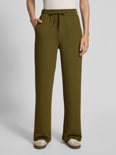 Soyaconcept Sweatpants met elastische band en tunnelkoord, model 'Banu' Olijfgroen - 4
