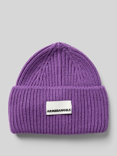 Armedangels Mütze aus Kaschmir-Woll-Mix Modell 'LELEAA' Lila 1