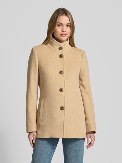 Fuchs Schmitt Wollmantel mit Stehkragen Camel 4
