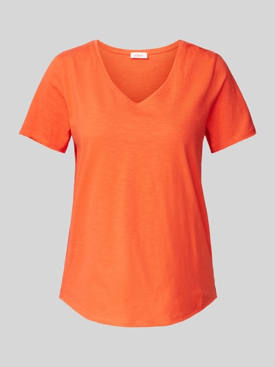 s.Oliver RED LABEL T-shirt met V-hals Koraal - 2