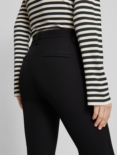 MAC Regular fit stoffen broek met ceintuurlussen, model 'AIDA KICK' Zwart - 3