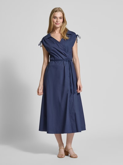 Marella Midikleid mit Bindegürtel Modell 'RIVERA' Marine 4