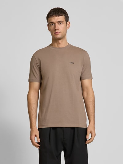 BOSS Green T-Shirt mit Label-Print Khaki 4