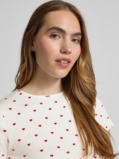 Vero Moda Regular fit T-shirt van katoenmix, model 'HARRY' Wit - 3