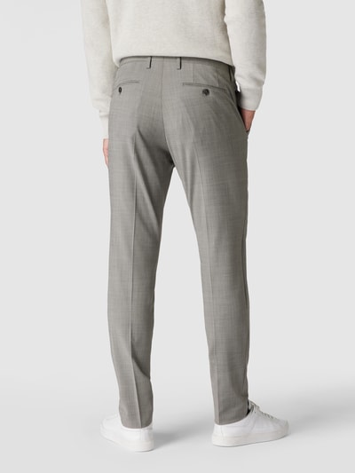 Cinque Slim fit pantalon met persplooien, model 'Monopoli' Lichtgrijs - 5