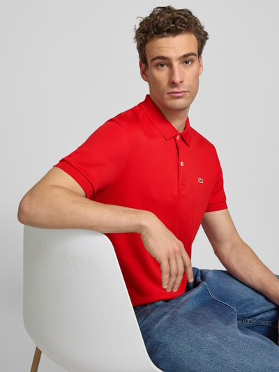 Lacoste Regular Fit Poloshirt mit Label-Detail Rot 3