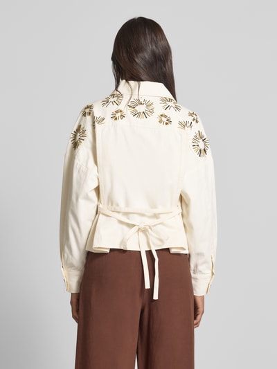 Scotch & Soda Kurtka z perełkami i cekinami Écru 5