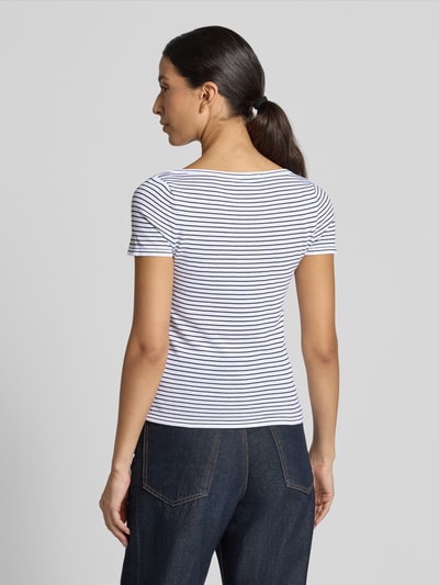 MANGO Skinny Fit T-Shirt aus reiner Baumwolle Marine 5