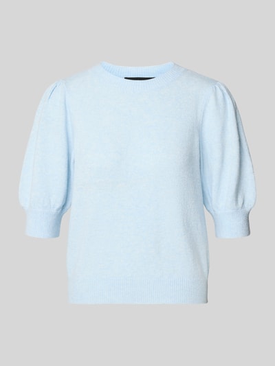 VERO MODA Regular Fit Strickpullover mit Crew Neck Modell 'DOFFY' Hellblau 2