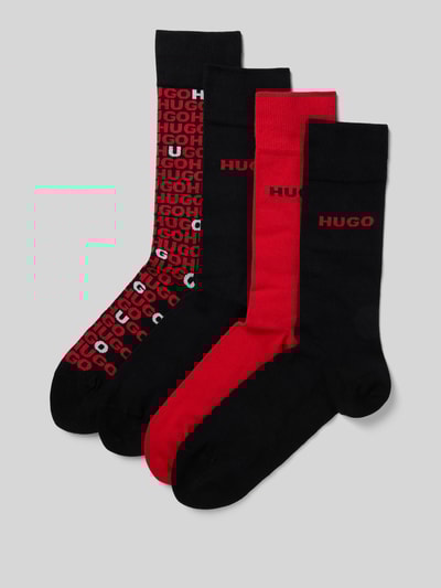 HUGO Socken im 4er-Pack Modell 'TORTUGA' Black 1