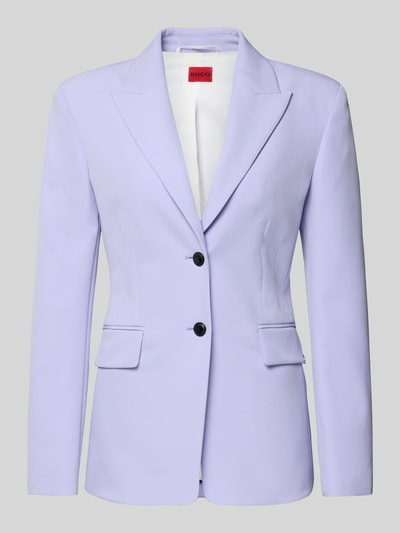 Produktfoto, Slim Fit Longblazer mit Abnähern Modell 'ASMALLA-1' von HUGO, Optik: Unifarben, Passform: Slim-Fit, Pattentaschen, 2-Knopf-Verschluss