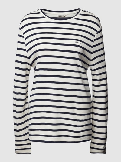 Gant Longsleeve met ronde hals Marineblauw - 2