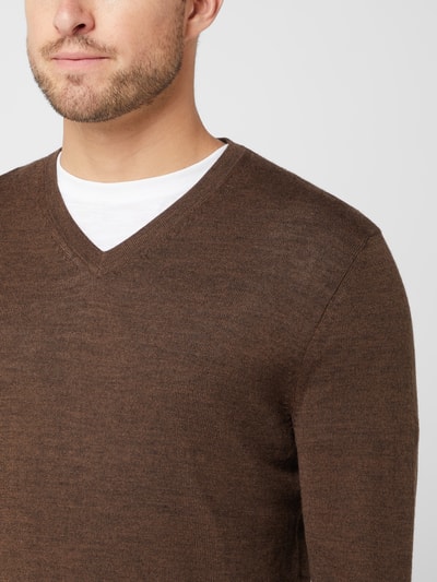 Christian Berg Men Pullover aus Wollmischung  Schokobraun 3