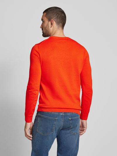 s.Oliver RED LABEL Regular fit gebreide pullover van zuiver katoen Oranje - 5