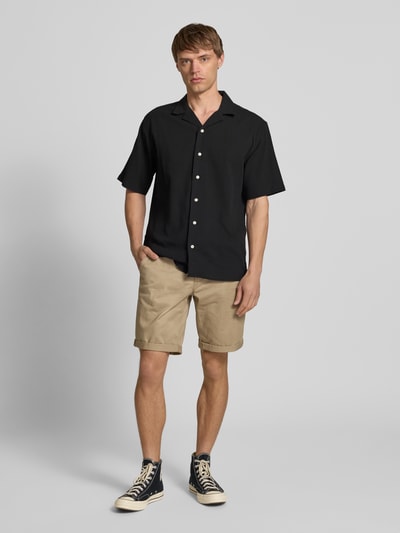 Redefined Rebel Regular Fit Freizeithemd mit Strukturmuster Modell 'FELIX' Black 1