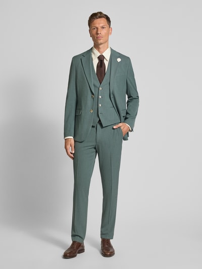 MCNEAL Slim Fit Weste mit Kleinstruktur Lind 1
