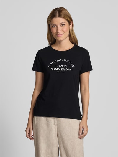 Tom Tailor Denim T-shirt o kroju regular fit z czystej bawełny Czarny 4