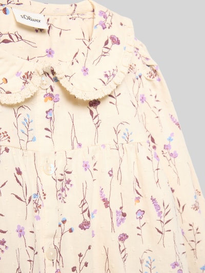 s.Oliver RED LABEL Bluzka z długim rękawem o kroju regular fit z czystej bawełny Écru 2