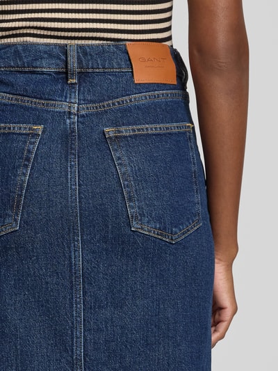 Gant Spódnica jeansowa z listwą guzikową Granatowy 3