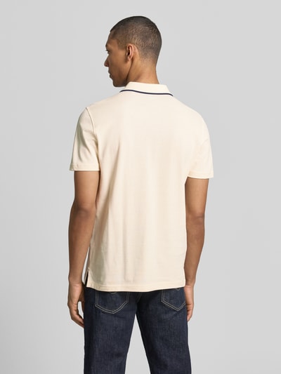 Christian Berg Men Modern Fit Poloshirt mit Logo-Stitching Metallic Beige 5