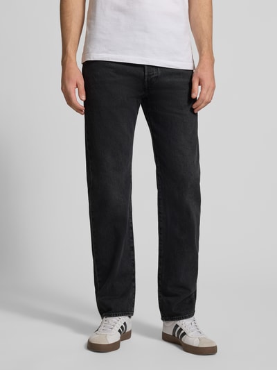 Levi's® Wide Leg Fit Jeans aus reiner Baumwolle Modell '501®' Dunkelblau 4