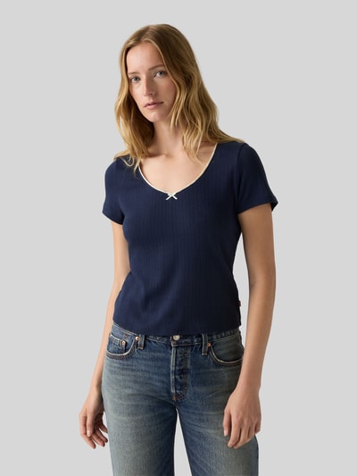 Levi's® Slim Fit T-Shirt aus reiner Baumwolle Modell 'SWEETIE' Dunkelblau 1