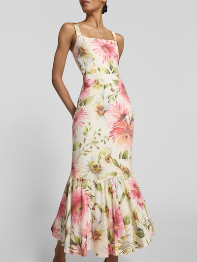 Guess Maxikleid mit Karree-Ausschnitt Modell 'FLEUR' Ecru 3