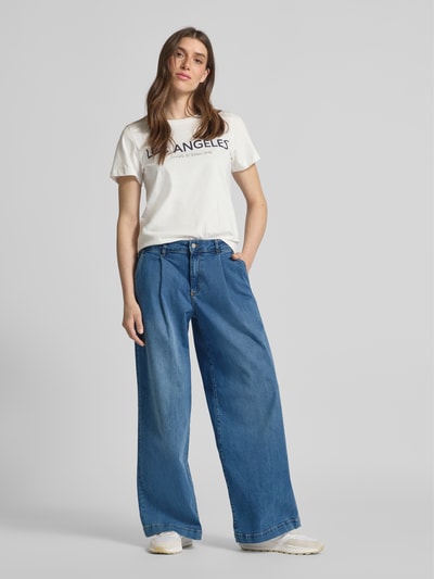 Smith and Soul Wide Leg Jeans mit Bundfalten Blau 1