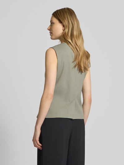 Samsøe Samsøe Gilet met ronde hals, model 'SARUMA' Olijfgroen - 5