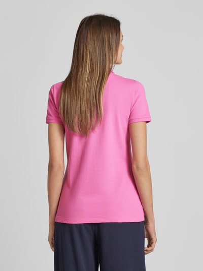 Montego Regular Fit Poloshirt in unifarbenem Design Pink 5